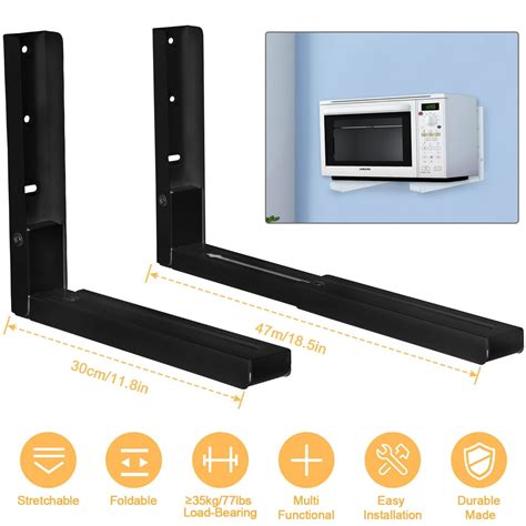 metal support brackets for microwave|microwave over the counter brackets.